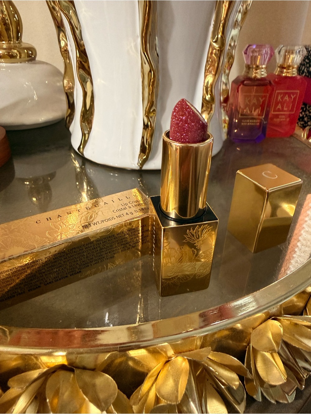 Chantecaille Lip Cristal Lipstick in Gold Case - Aventurine Shade - Picture 5 of 10